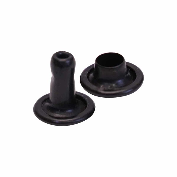 SBDCR.Shiny Black.Small.01.jpg Double Capped Rivet - Solid Brass Image